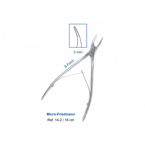 Кусачки костные Micro-Friedmann 16,0 см (рабочая часть 2 мм)