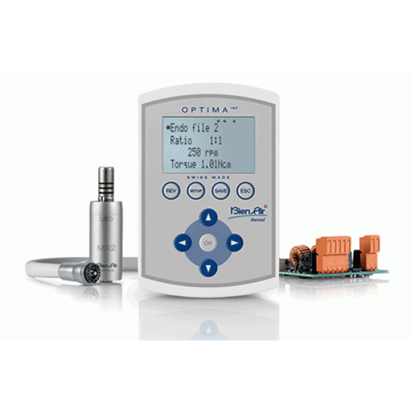 Optima MX2 INT - прибор управления с функцией эндодонтии для двух микромоторов с преобразователем и реле
