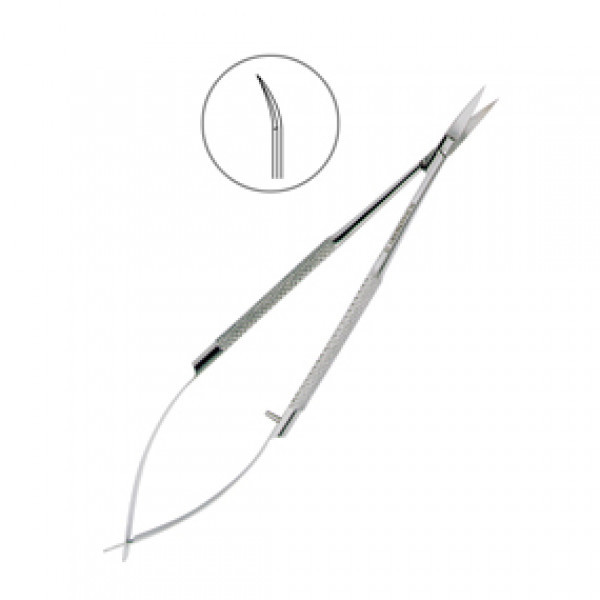 Ножницы хирургические изогнутые Castroviejo-Gomel, 140 мм., HLW Dental Instruments (Германия)