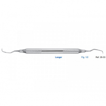 Кюрета Langer, форма 1/2, ручка диаметр 8 мм, HLW Dental Instruments (Германия)