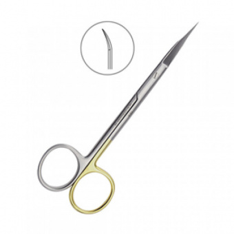 Ножницы хирургические изогнутые Goldmann-Fox SC,125 мм., HLW Dental Instruments (Германия)