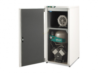 DUO  - компрессор с отсасывателем в двухразделенном шкафу, с ресивером 25 л (75л/мин), EKOM (Словакия)