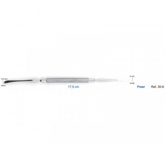 Распатор Freer, 17,5 см, тупой/острый, 5,0-5,0 мм., HLW Dental Instruments (Германия)