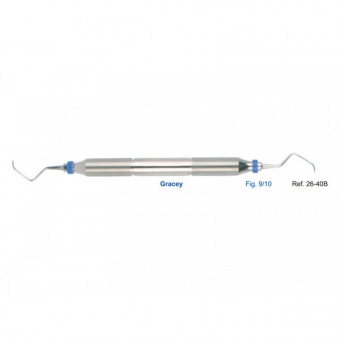 Кюрета парадонтологическая Gracey, форма 9/10, ручка DELUXE, диаметр 10 мм